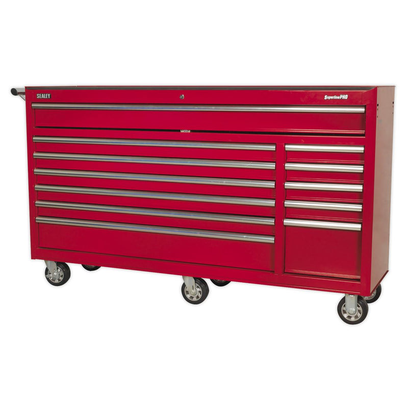 Rollcab 12 Drawer with Ball-Bearing Slides Heavy-Duty - Red