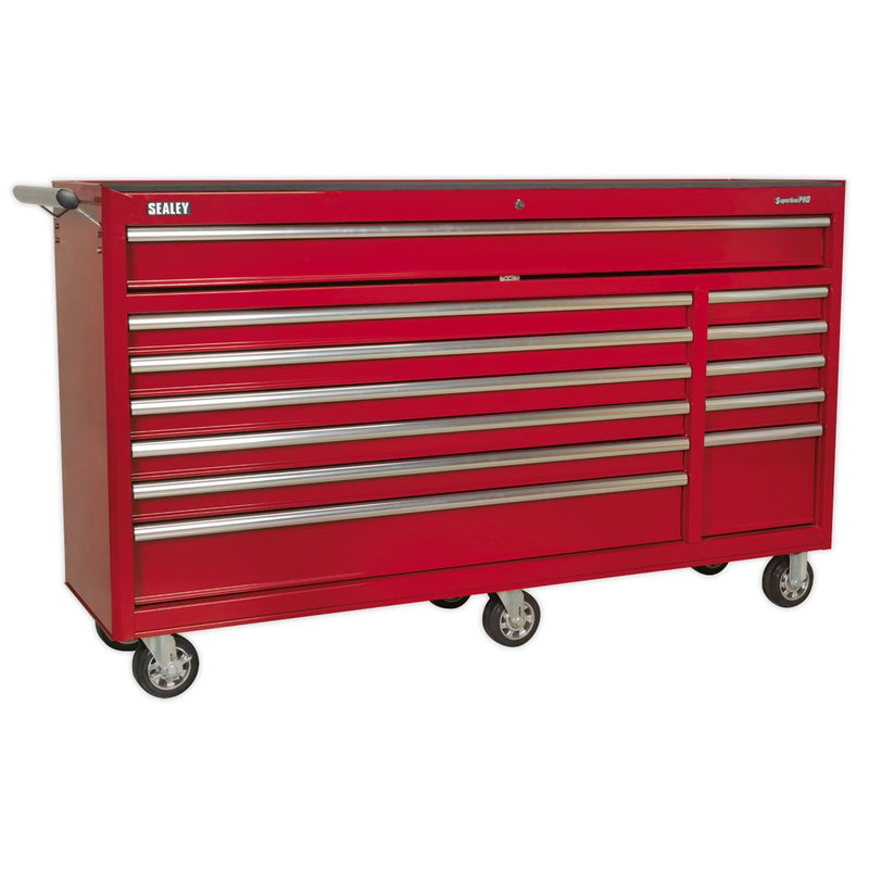 Rollcab 12 Drawer with Ball-Bearing Slides Heavy-Duty - Red