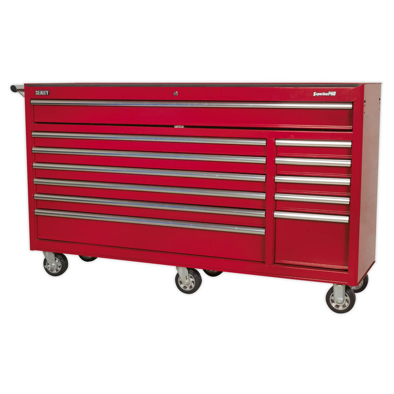 Rollcab 12 Drawer with Ball-Bearing Slides Heavy-Duty - Red