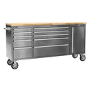 Sealey Premier&trade; Mobile Stainless Steel Tool Cabinet & Cupboard 10 Drawer AP7210SS