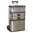 Sealey Mobile Stainless Steel/Composite Toolbox with 3 Compartments AP855