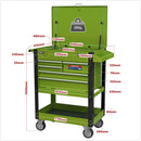 Sealey Superline PRO&reg; Heavy-Duty Mobile Tool & Parts Trolley with 5 Drawers and Lockable Top - Hi-Vis Green AP890MHV