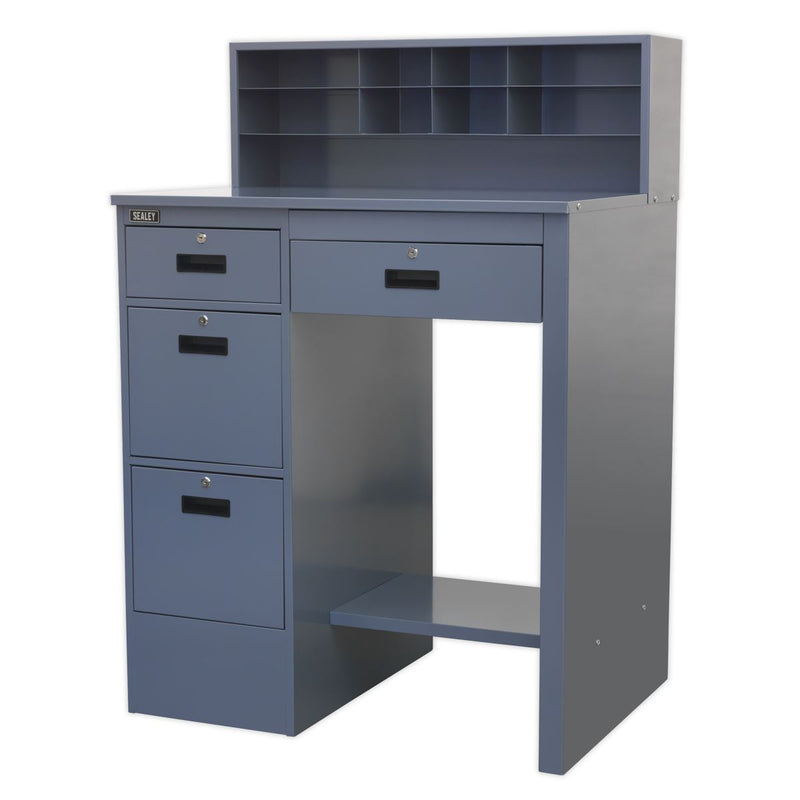 Industrial Workstation 4 Drawer - Grey