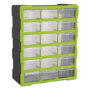 Sealey Cabinet Box 18 Drawer - Green/Black APDC18HV