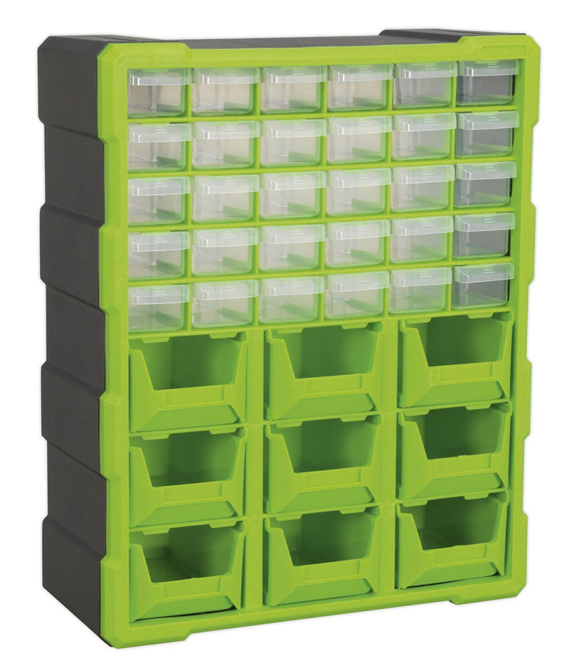 Cabinet Box 39 Drawer - Green/Black