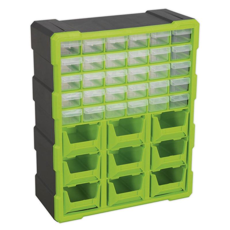 Cabinet Box 39 Drawer - Green/Black