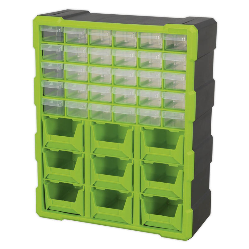 Cabinet Box 39 Drawer - Green/Black