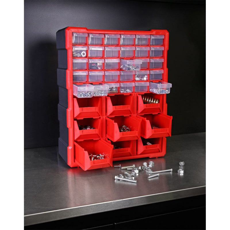 Cabinet Box 39 Drawer - Red/Black