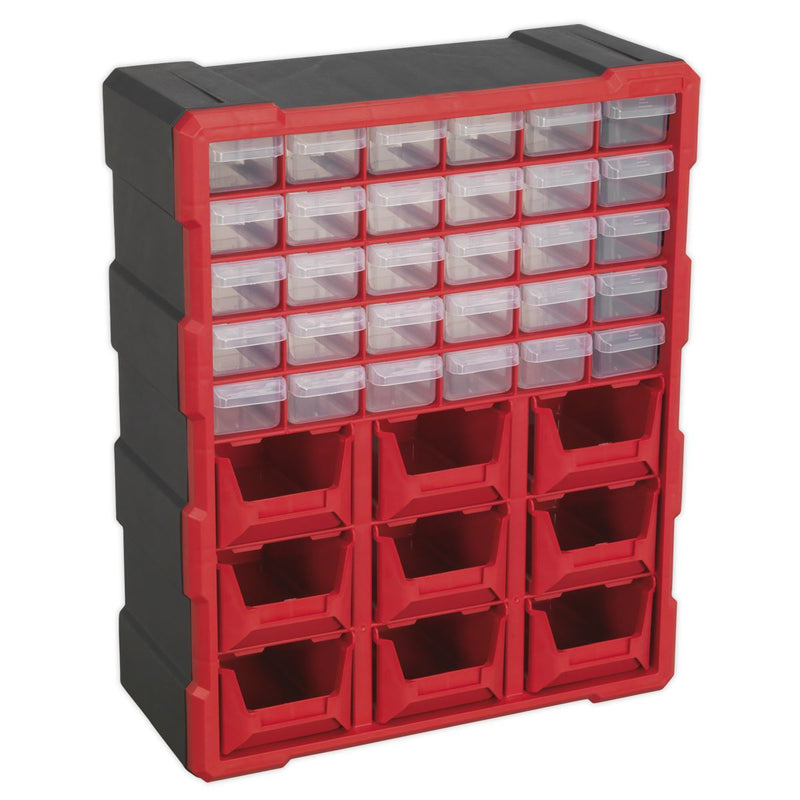 Cabinet Box 39 Drawer - Red/Black