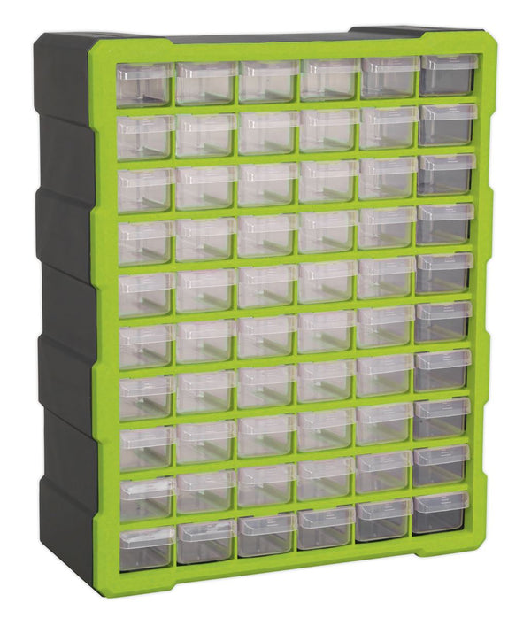 Cabinet Box 60 Drawer - Green/Black