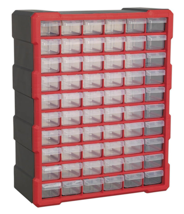 Cabinet Box 60 Drawer - Red/Black