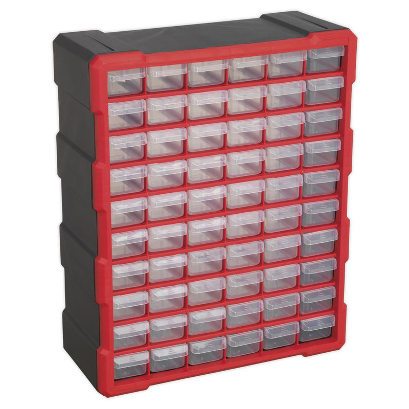 Cabinet Box 60 Drawer - Red/Black