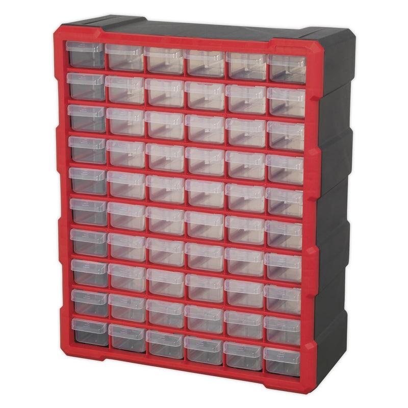 Cabinet Box 60 Drawer - Red/Black