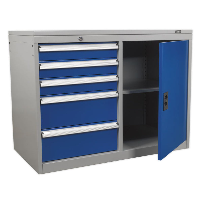 Industrial Cabinet/Workstation 5 Drawer & 1 Shelf Locker