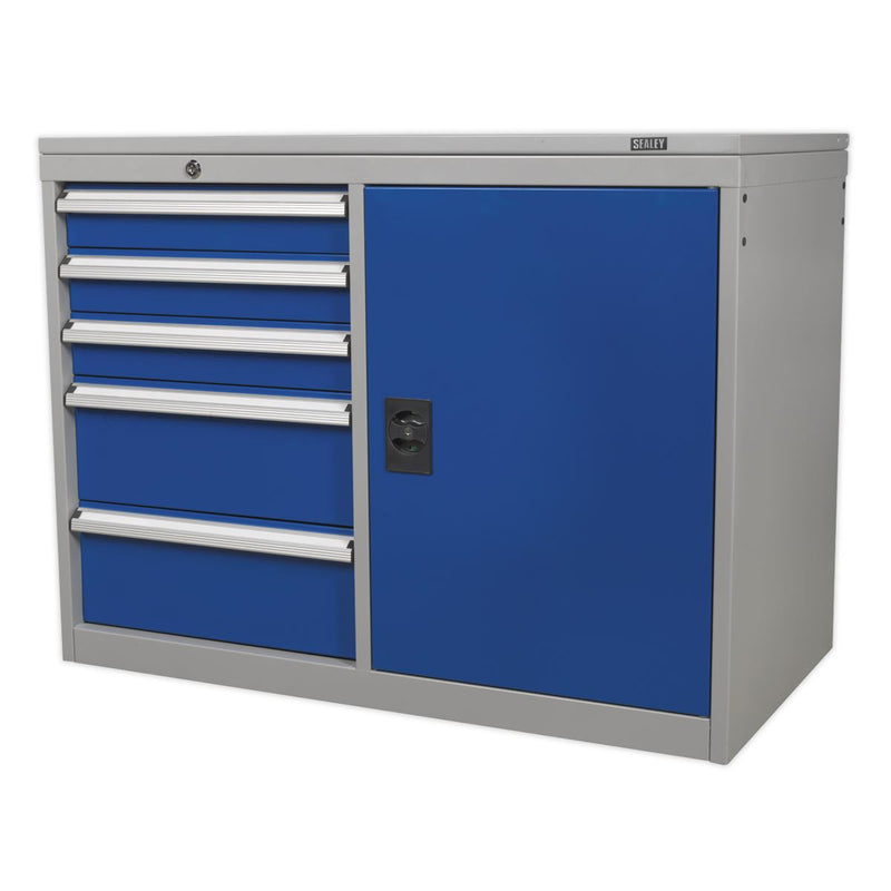 Industrial Cabinet/Workstation 5 Drawer & 1 Shelf Locker