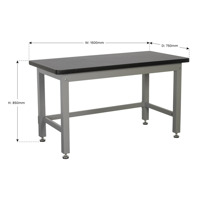 Workbench Steel Industrial 1.5m