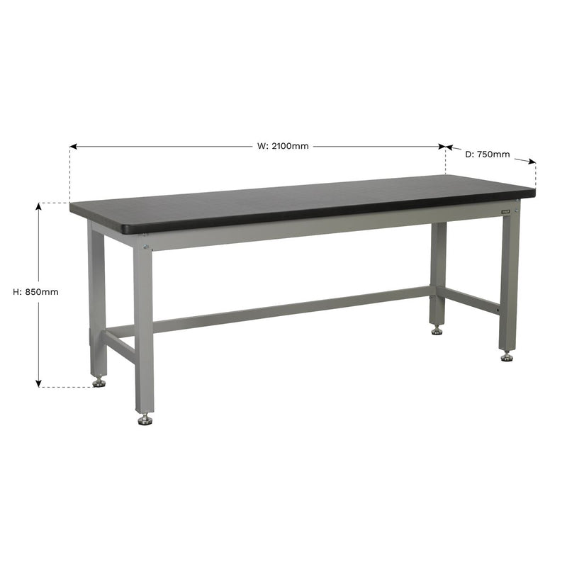 Workbench Steel Industrial 2.1m