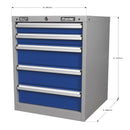 Sealey Premier Industrial&trade; Cabinet 5 Drawer API5655A