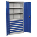 Sealey Premier Industrial&trade; Cabinet with 7 Drawers & 3 Shelves 1800mm APICCOMBO7