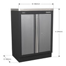 Sealey Superline PRO&reg; Modular Floor Cabinet 2 Door 680mm APMS52