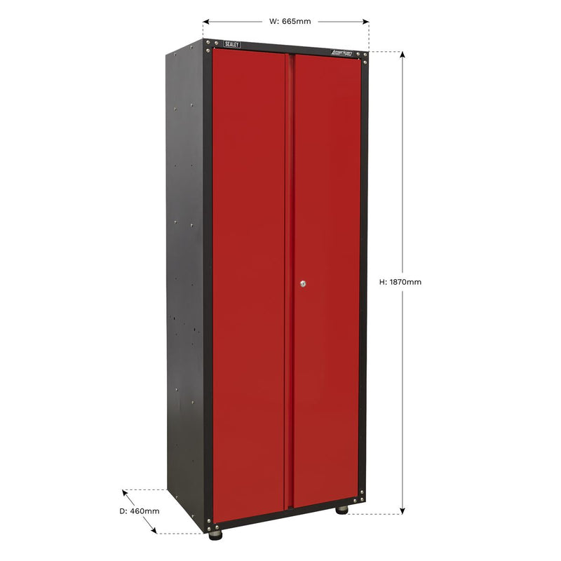 Modular 2 Door Full Height Cabinet 665mm