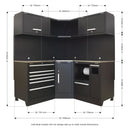 Sealey Premier&trade; Corner Storage System with Stainless Worktop 1.71m APMSCOMBO6SS