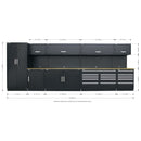 Sealey Premier&trade; Storage System with Hardwood Worktop 5.58m APMSOAK