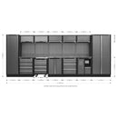 Sealey Superline PRO&reg; Storage System with Stainless Worktop 4.92m APMSSTACK01SS