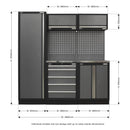 Sealey Superline PRO&reg; Storage System with Stainless Worktop 1.96m APMSSTACK02SS