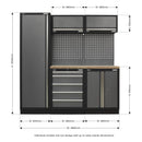 Sealey Superline PRO&reg; Storage System with Wood Worktop 1.96m APMSSTACK02W