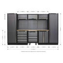 Sealey Superline PRO&reg; Storage System with Wood Worktop 3.24m APMSSTACK03W