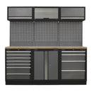 Sealey Superline PRO&reg; Storage System with Wood Worktop 2.04m APMSSTACK07W
