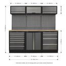 Sealey Superline PRO&reg; Storage System with Wood Worktop 2.04m APMSSTACK07W