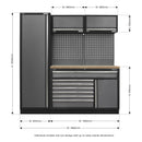 Sealey Superline PRO&reg; Storage System with Pressed Wood Worktop 1.96m APMSSTACK09W
