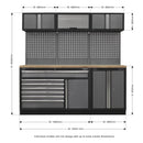 Sealey Superline PRO&reg; Storage System with Pressed Wood Worktop 2.04m APMSSTACK11W