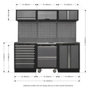 Sealey Superline PRO&reg; Storage System with Stainless Steel Worktop 2.04m APMSSTACK12SS