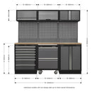 Sealey Superline PRO&reg; Storage System with Pressed Wood Worktop 2.04m APMSSTACK12W