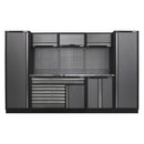 Sealey Superline PRO&reg; Storage System with Stainless Steel Worktop 3.24m APMSSTACK13SS