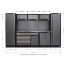 Sealey Superline PRO&reg; Storage System with Stainless Steel Worktop 3.24m APMSSTACK13SS