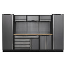 Sealey Superline PRO&reg; Storage System with Pressed Wood Worktop 3.24m APMSSTACK13W