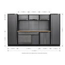 Sealey Superline PRO&reg; Storage System with Pressed Wood Worktop 3.24m APMSSTACK13W