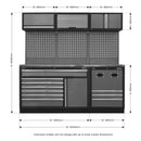 Sealey Superline PRO&reg; Modular Storage System Combo with Stainless Steel Worktop APMSSTACK14SS