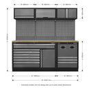 Sealey Superline PRO&reg; Modular Storage System Combo with Pressed Wood Worktop APMSSTACK14W