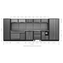 Sealey Superline PRO&reg; Storage System with Stainless Worktop 4.92m APMSSTACK15SS