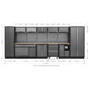 Sealey Superline PRO&reg; Storage System with Pressed Wood Worktop 4.92m APMSSTACK15W