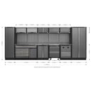 Sealey Superline PRO&reg; Storage System with Stainless Steel Worktop 4.92m APMSSTACK16SS
