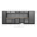 Sealey Superline PRO&reg; Storage System with Pressed Wood Worktop 4.92m APMSSTACK16W
