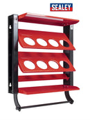 Sealey Spray Can Storage Rack with 8 Can Holders Wall Mounted Van Rack APSCR8