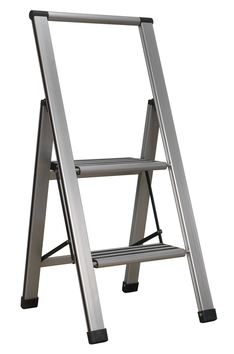 Aluminium Professional Folding Step Ladder 2-Step 150kg Capacity