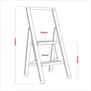 Sealey Professional Folding Step Ladder 2-Step Aluminium 150kg Capacity APSL2